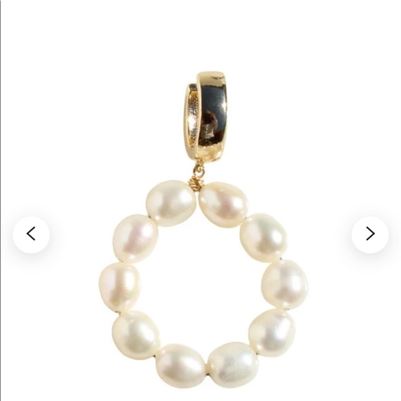 Pearl Hoop Earrings - Picture 6 of 9